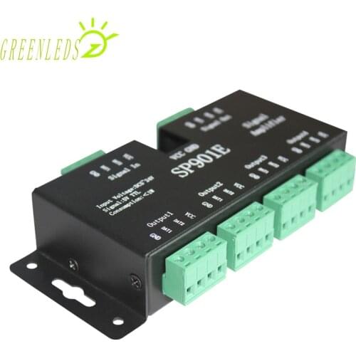 LED RGB Pixel Amplifier DC5-24V JM-SP901E 8 groups SPI Signals Amplifier with 3 Years Warranties
