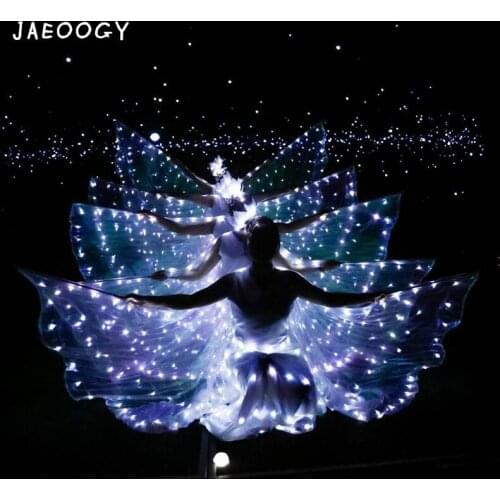 LED light wings ballet performance clothing fluorescent butterfly dance cloak dance costume belly dance cloak props