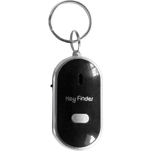 LED Whistle Key Finder Flashing Beeping Sound Control Alarm Anti-Lost Keyfinder Locator Tracker with Keyring
