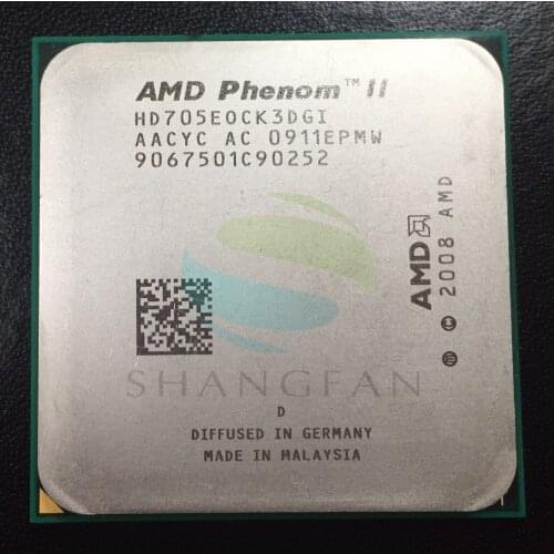 AMD Phenom X3 705e 2.6GHz Triple-Core CPU Processor HD705EOCK3DGI 65W Socket AM3 938pin