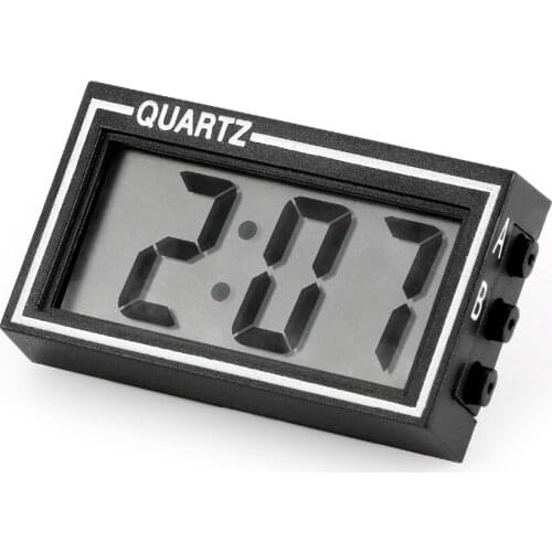 Car Ornaments Mini Digital LCD Clock Auto Watch Automobiles Dashboard Decoration Home Desk Date Time Calendar Decor Accessories