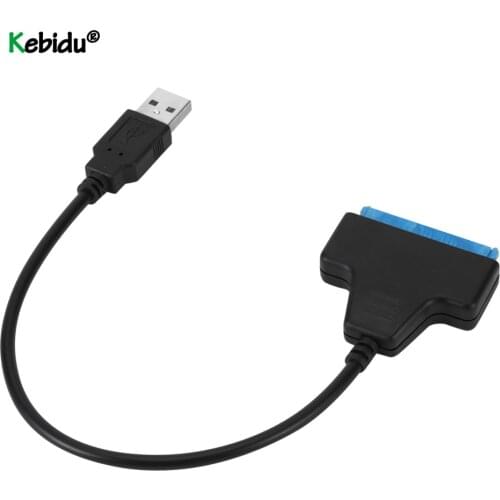 USB 2.0 to SATA 22Pin High Speed 480Mbps External Power Adapter Copper Wire Core and ABS Converter Cable