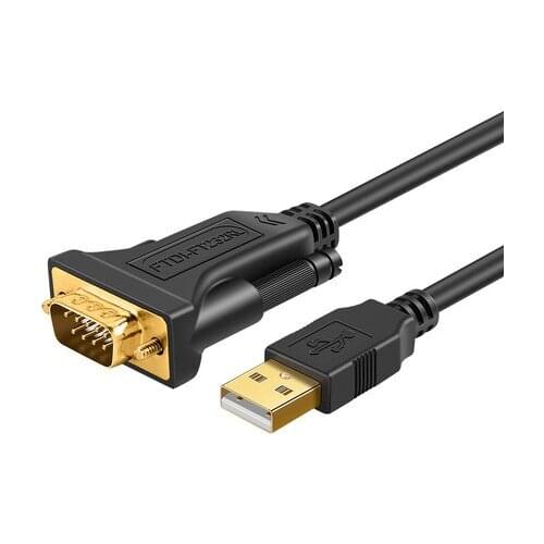 USB to DB9 Serial RS232 Adapter FTDI FT232RL Chipset Cable,vs UT-880,magnetic ring anti-interference, Support Win7