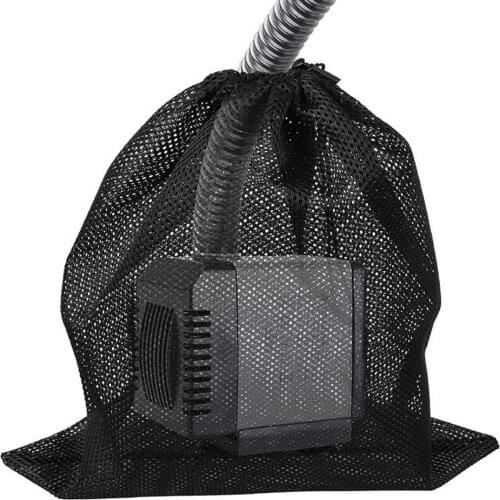Water Pump Filter mesh bag Rope Black Bag antiblocking Tear Resistant Drawstring Aquarium Pond Pumps Barrier Net Accessories