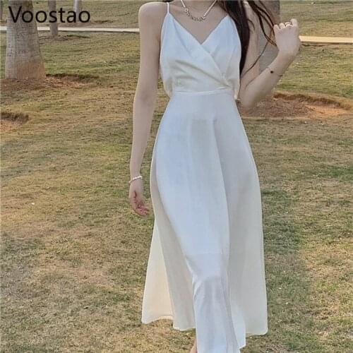 Белые летние платья Voostao China At AliExpress