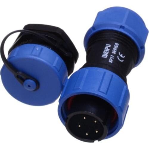 WEIPU SP17 Plastic IP68 Waterproof Automotive Electrical Connector M16 2 3 4 5 7 9 10 Pin 5A 10A AC DC Power Adapter Panel Mount