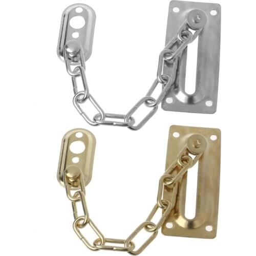 Safety Sliding Chain Door Guard Polished Chrome Hotel Office Security Bolt Locks Stainless Steel