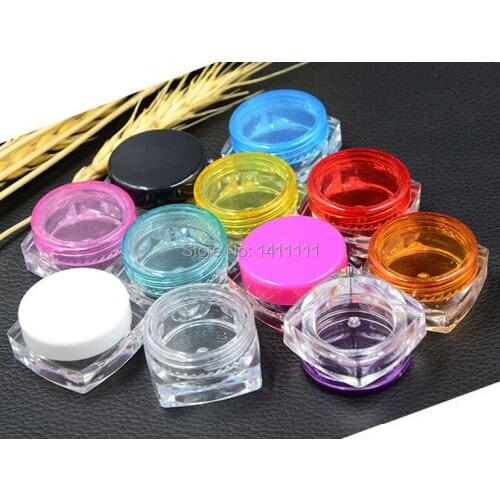 Factory Price 5000pcs 3g Cosmetic Empty Jar Pot Eyeshadow Makeup Face Cream Lip Balm Sample Container Bottle