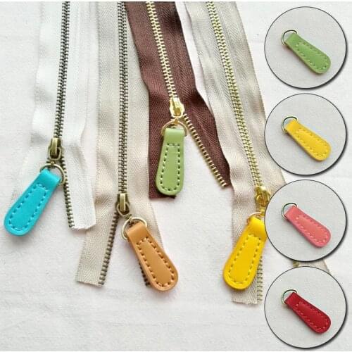 2pcs Genuine Leather Hook Clip Closure Attachment Zipper Puller Colorful DIY Craft Handbag Belt Buckle Handmade Accessoires