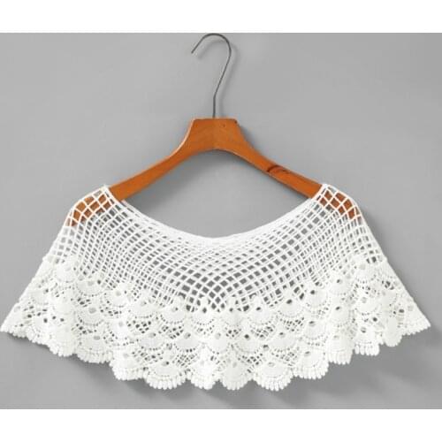Women Embroidery Floral Lace Shawl Wrap Shrug Sheer Mesh Tassels Wedding Capelet Stole Vintage Bridal Cover Up Bolero