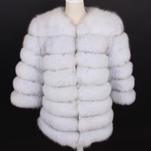 Real Fox Fur Coat Brand 2020 Winter Jacket Women Detachable Vest Thick Warm Streetwear Outerwear New Fashion Spring