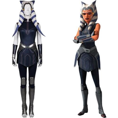 Star Cosplay Ahsoka Tano Cosplay Costumes Uniform Outfits Halloween Carnival Full Suit