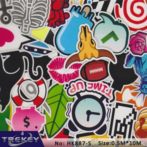 0.5M*10M graffiti hydrographic-water-transfer-printing-film, pva water soluble film, decorative cover for phone case HK887-S