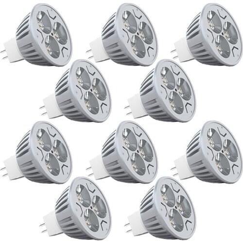 10pcs/lot LED Bulb MR16 Spot Light 3W 12V Dimmable mr16 LED Spotlight Warm Cold White Super Quality LED Bulb Lamp