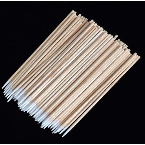 100PCS Cotton Swab Health Makeup Cosmetics Ear Clean Cotton Swab Stick