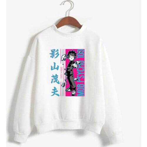 2021 Mob Psycho 100 Hoodied Anime Print Hoodies Harajuku Mens Sweatshirts Cartoon Hoodie Male Hoody