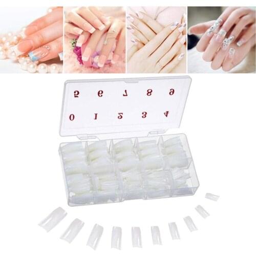 500Pcs/Set French Acrylic Solid Color Fake Nail Tips Stickers DIY Manicure Tool nail holder French fake nail Art chart tools
