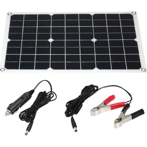 30W 18V USB car charge Interface Flexible Solar Panel System Battery Dual Output Solar Power Energy