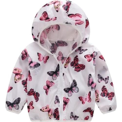 BBD Toddler Thin Coat New Boys Girls Hooded Cartoon Long Sleeve Summer Sun Protection Breathable Jacket Kids 2-6 Years Clothes