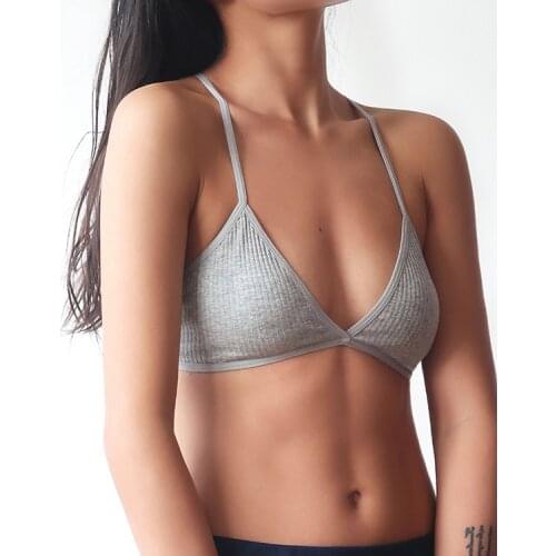 Women Wireless Bra Tube Top Sexy Thin Brassiere Beauty Back Cotton Criss-Cross Black/White Seamless Underwear For Girls