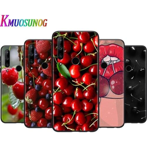 Silicone Cover Red cherry summer fruit For Honor 10i 9X 8X MAX 20 10 9 Lite 8 8A Prime 7A Pro Lite Phone Case