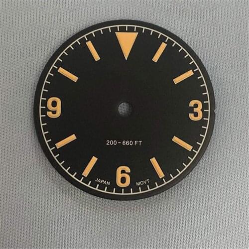 The Watch Dial of 28.5MM Green Luminous for NH35/NH36 /4R36