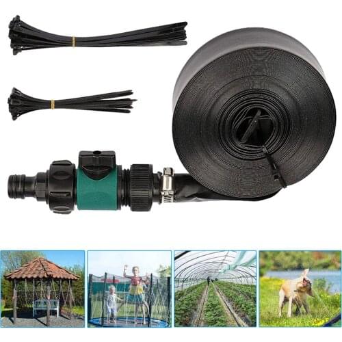 10m/15m Childrens Trampoline Sprinkler Durable Safe Water Spray Hose Water Cooling Pipe Outdoor Garden Yard Park Sprinkler Pipe