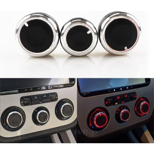 For Volkswagen MK6 Bora Golf 5 Tiguan Touran B7 3C FOR Skoda Octavia A5 /B6 Caddy Passat Car Air Conditioning Switch AC Knobs