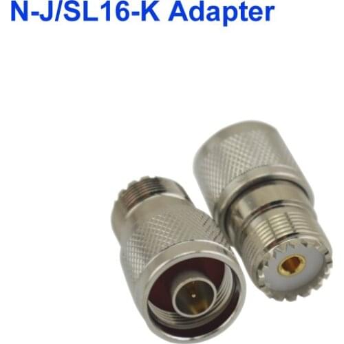 N-J (N Male)/SL16-K (UHF SO239 Female) jack RF Adapter