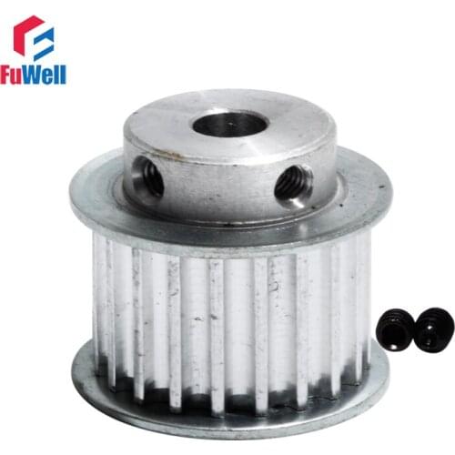 HTD5M Timing Pulley 26T Gear Belt Pulley 21mm Belt Width 6/8/10/12/14/15/16/20mm Bore Aluminum Alloy 26Teeth Transmission Pulley
