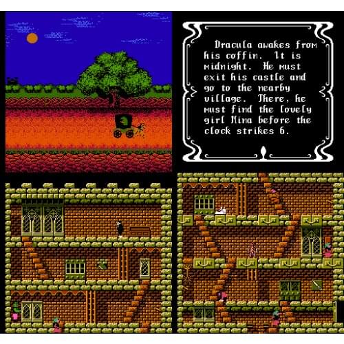 Dracs Night Out Nes Card For 72 Pin 8 Bit Game Player