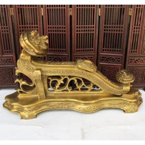 China brass recruit wealth big ruyi crafts statue