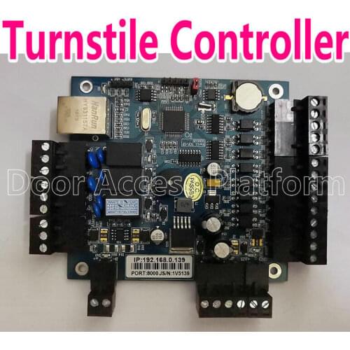 Small gate control' PCB board for Tripod Turnstile gate People entrance+exit control TCP/IP+Web ip interface network