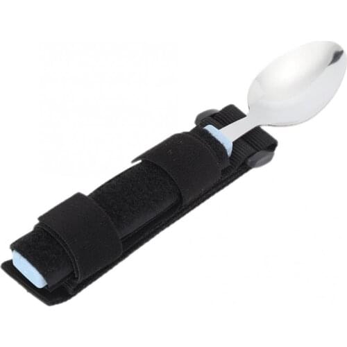 Elderly Care Spoon Arthritis Disabled Patient Dining Scoop Utensil with Auxiliary Strap