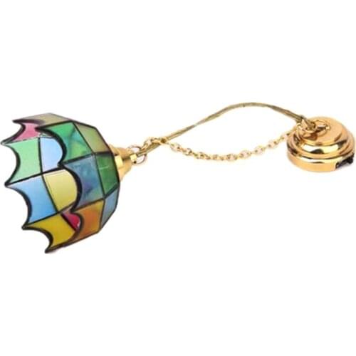 1:12 Scale Mini LED Chandelier Ceiling Lamp Model Dollhouse Miniature Accessory H55A