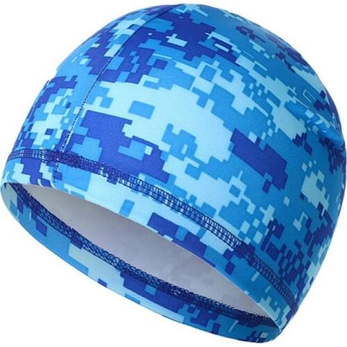 Fashion Sports Cap Quick Dry Ice Silk Helmet Inner Cap Unisex Anti-Sweat Cooling Beanie Breathable Hat Bike Riding Cycling Hat