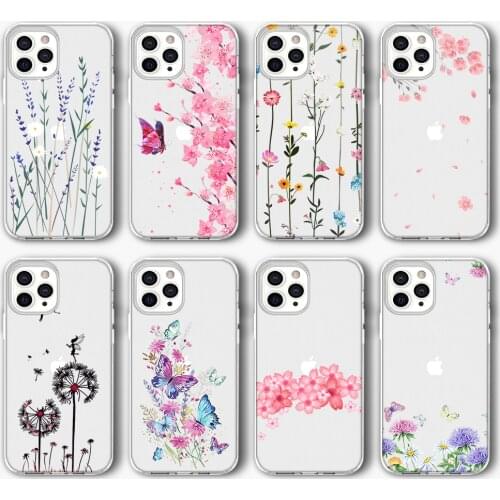 Flower Fashion Funda Case for IPhone 12 Pro Case for IPhone 12 11 Pro XR XS Max Mini 7 X 8 6 6S Plus 5S SE 2020 Silicone Coque