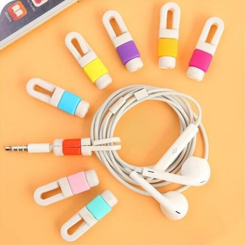 Fashion Portable Original USB Cable Earphones Protector Colorful Cable Winder Random Color cheap price wholesales 10000pcs/lot