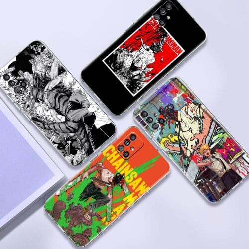 Soft TPU Case For Samsung Galaxy A51 A21s A52 A71 A12 A31 A41 A32 A02s M31 A11 A72 Transparent Phone Cover Chainsaw Man Fundas