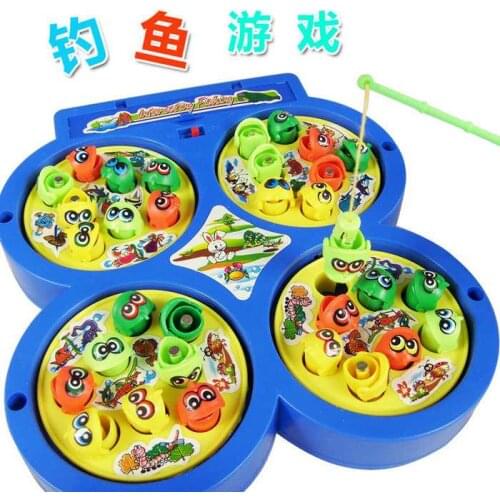 Toy packages Fish Toy Packages Family Square Magnet Force Of Fishing Fancy Splashing Magnetic Four Sets Educational Battery