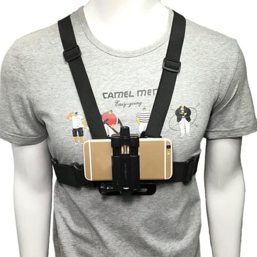 Mobile Phone Chest Mount Harness Strap Holder Cell Phone Clip Action Camera Adjustable Straps For Smart Phone