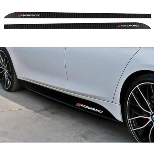 Carbon Fiber M Performance Side Skirt Sills Stickers For BMW F30 F31 F32 F33 F15 F16 F10 E60 E61 Carbon Fiber Vinyl heathly