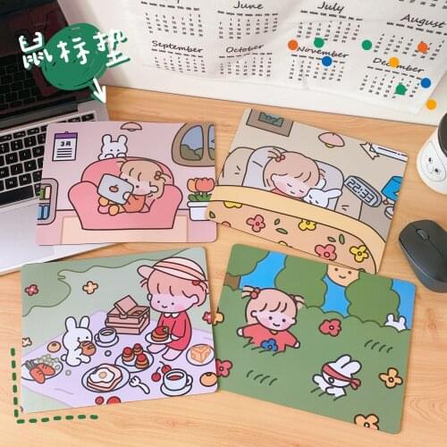 Kawaii Desk Pad Laptop Mouse Mat for Office Home PC Computer Keyboard Cute Mouse Pad Deskpad Gaming Desk Mats Gamer GIRL