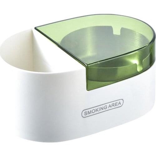 Useful Smoking Ashtray Wall-mounted Windproof Removable with Lid Waterproof Bathroom Stainless Steel Ash Storage Box for Toilet