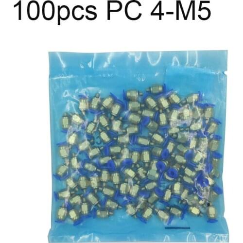 100PCS PC Pneumatic Fitting Air Connector Straight Through Quick Connecors Fitttings PC 4-M5 male thread wholesale
