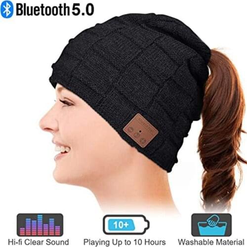 Gifts for Men Women Bluetooth Beanie Hat with Wireless Headphones Stocking Stuffers Wireless Headphone Beanie Gift for Dad Mom