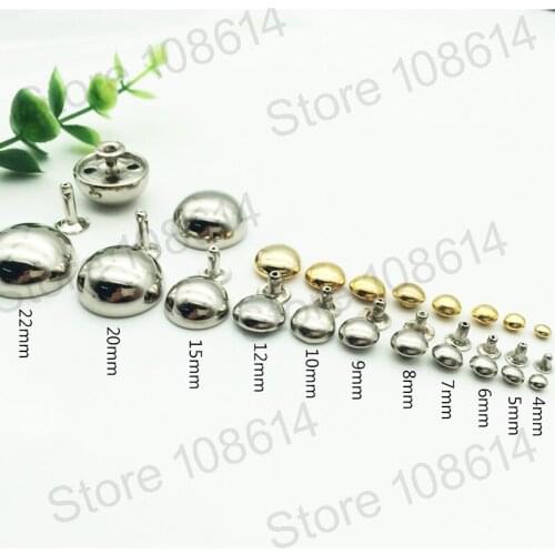 100Pcs semi circle rivet garment accessories sewing on clongthing dome rivet DIY accessories for shoes decration leather