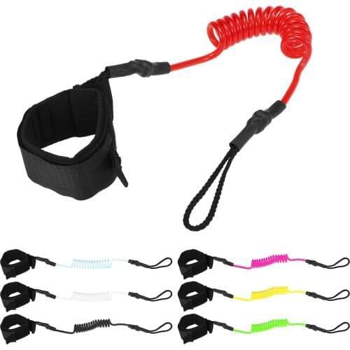 Surf Sup 4 Feet Ankle Leash Surfing Elastic Coiled Stand UP Paddle Board Leg Rope Surfboard Ankle Leash
