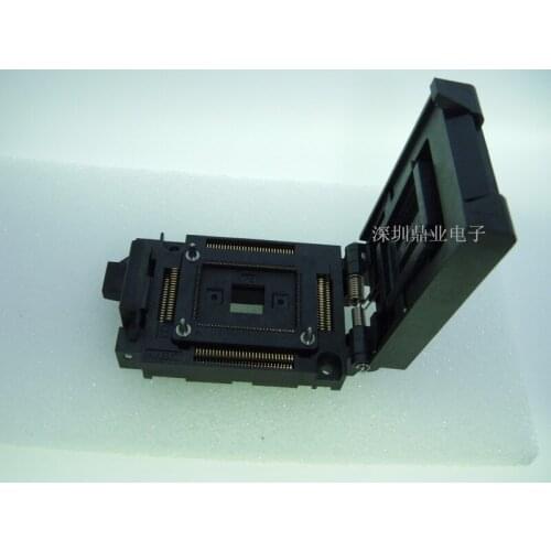 Clamshell 100%New&Original QFP100/TQFP10 FPQ-100-0.65-24 IC Burning seat Adapter testing seat Test Socket test bench in stock