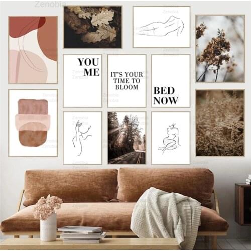 Reed Line Girl Back Hay Quotes Abstract Wall Art Canvas Painting Nordic Posters and Prints Wall Pictures for Living Room Decor